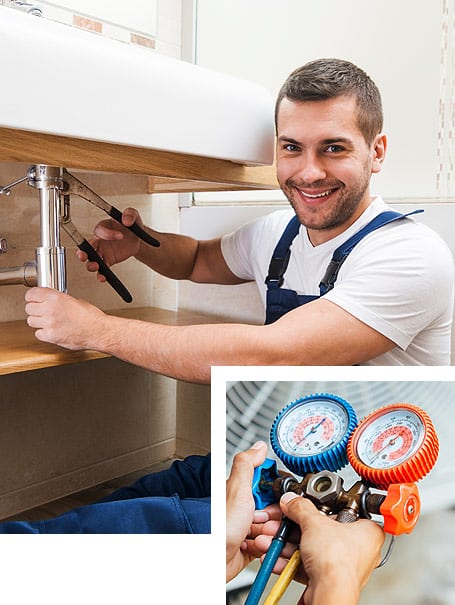 Gecertificeerde loodgieter die aan een verwarmings- of sanitairinstallatie werkt in Brussel en Vlaanderen